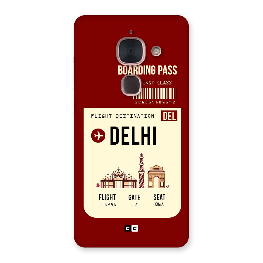 Delhi Boarding Pass Back Case for Le Max 2