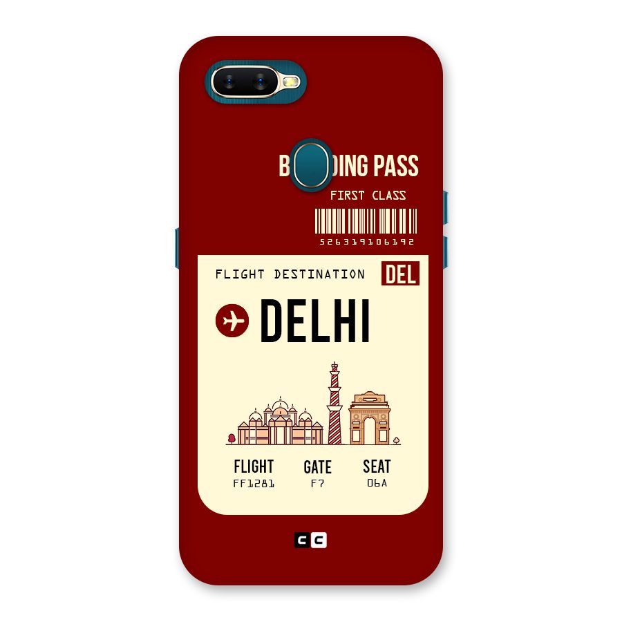 Delhi Boarding Pass Back Case for Oppo A11k
