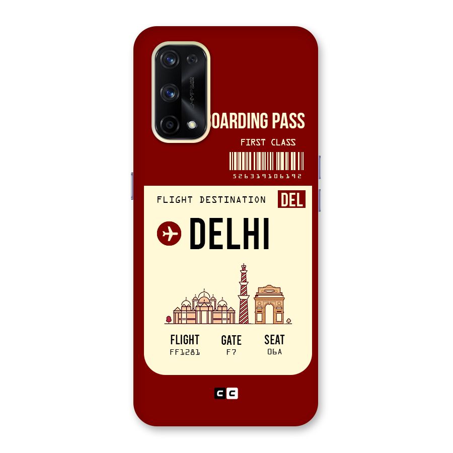 Delhi Boarding Pass Glass Back Case for Realme X7 Pro