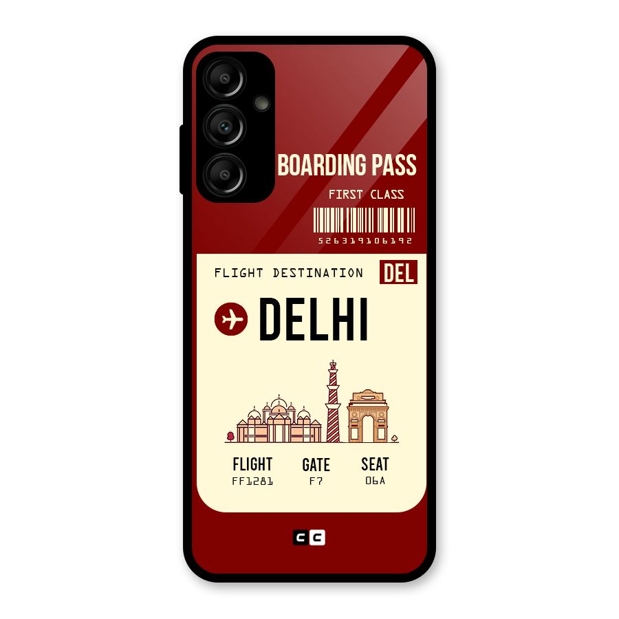 Delhi Boarding Pass Glass Back Case for Galaxy A14 5G