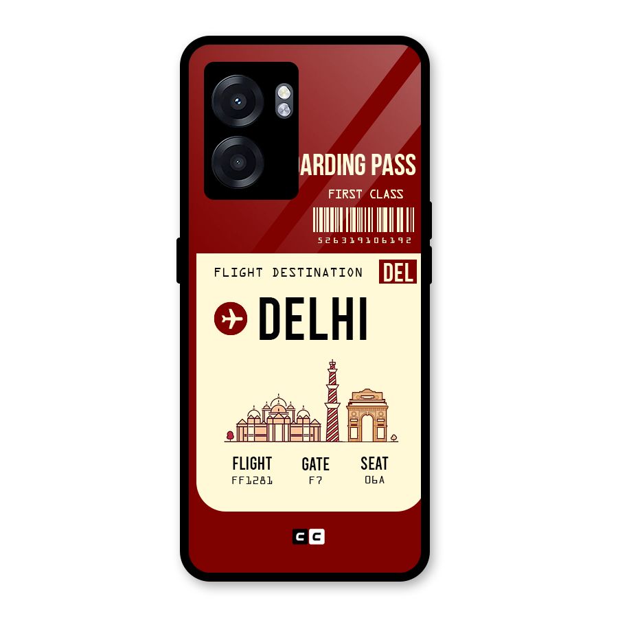 Delhi Boarding Pass Glass Back Case for Realme Narzo 50 5G