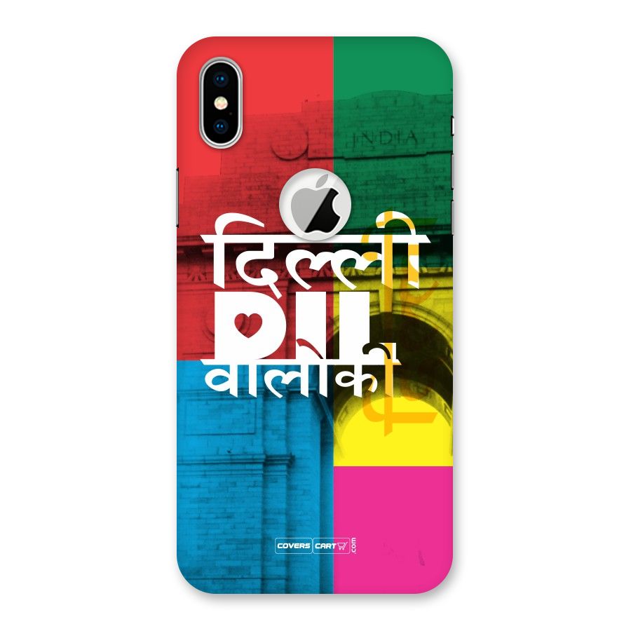 Delhi Citystyle Back Case for iPhone X Logo Cut
