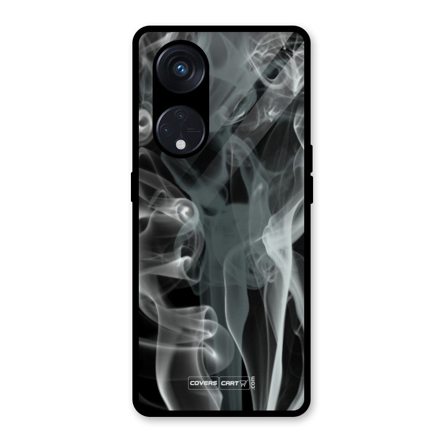 Dense Smoke Glass Back Case for Reno8 T 5G