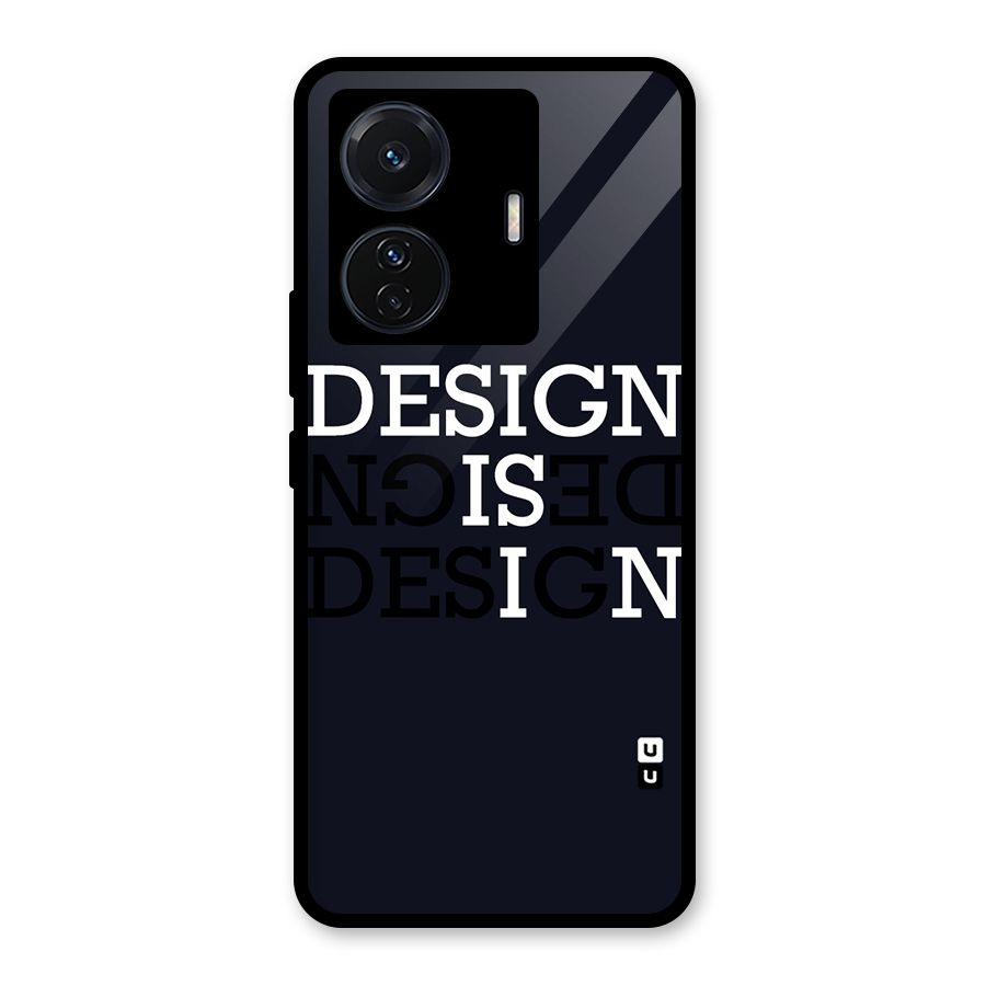 Design is In Typography Glass Back Case for Vivo T1 Pro