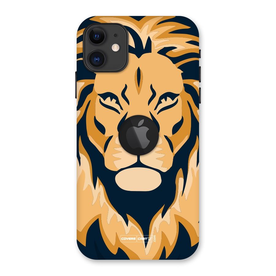 Designer Lion Back Case for iPhone 11 Logo Cut