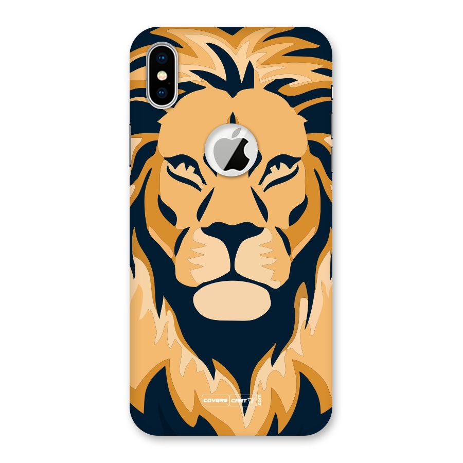 Designer Lion Back Case for iPhone X Logo Cut