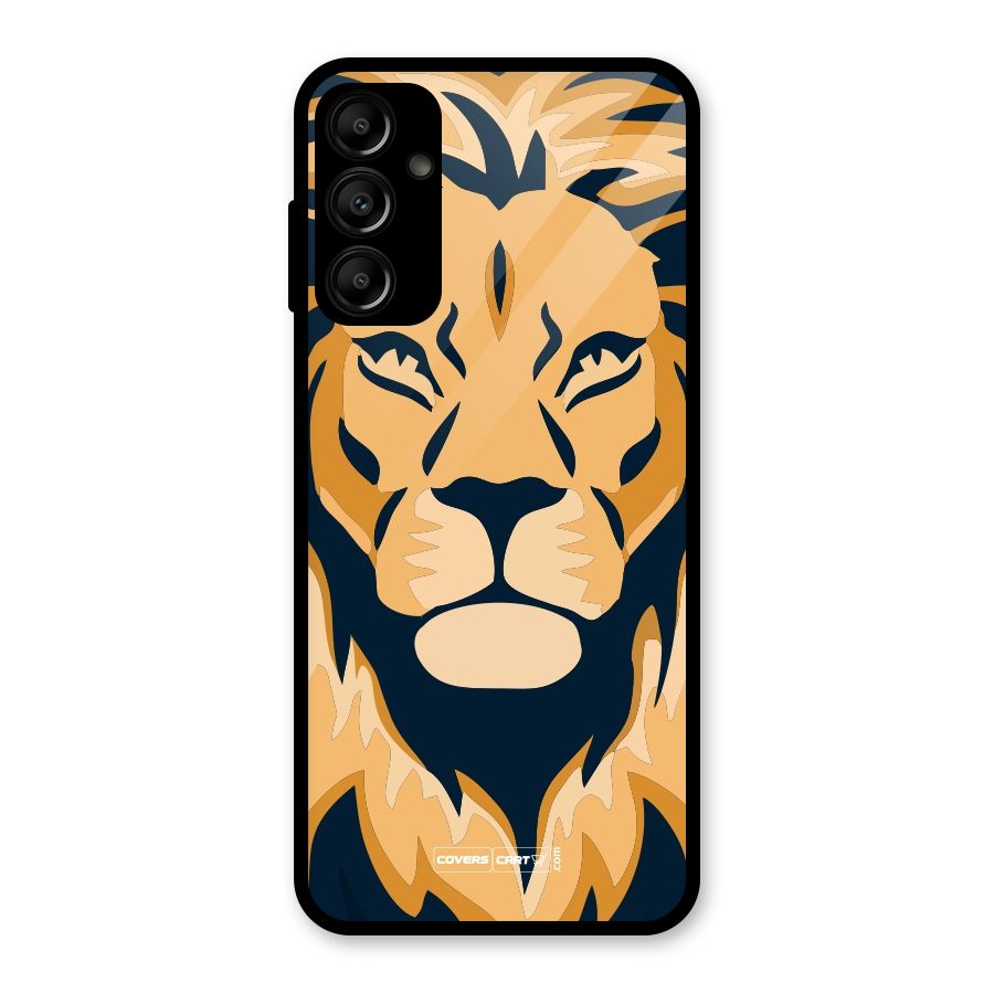 Designer Lion Glass Back Case for Galaxy A14 5G