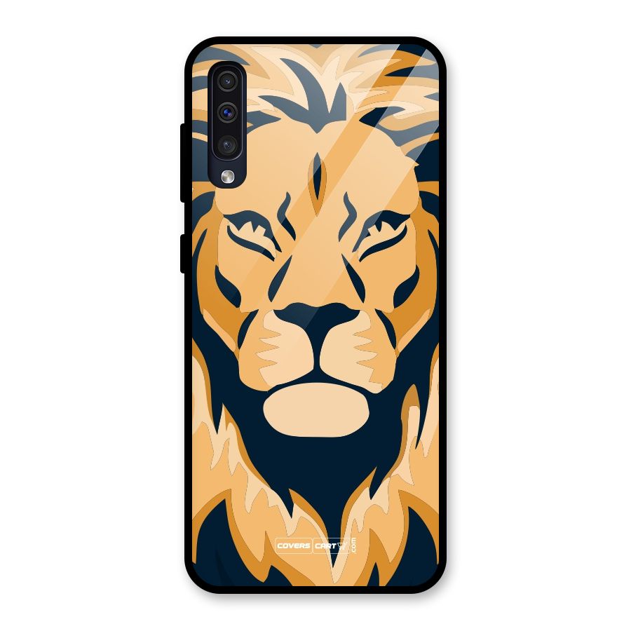 Designer Lion Glass Back Case for Galaxy A30s