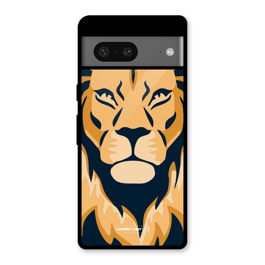 Designer Lion Glass Back Case for Google Pixel 7
