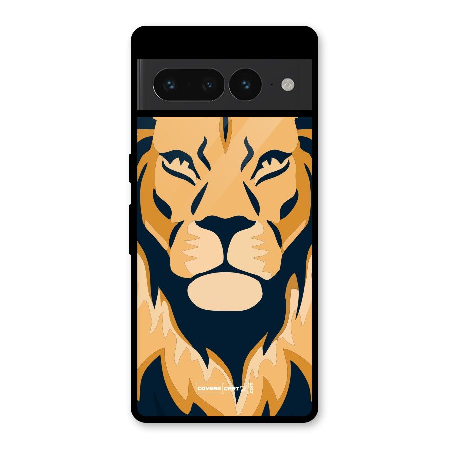 Designer Lion Glass Back Case for Google Pixel 7 Pro