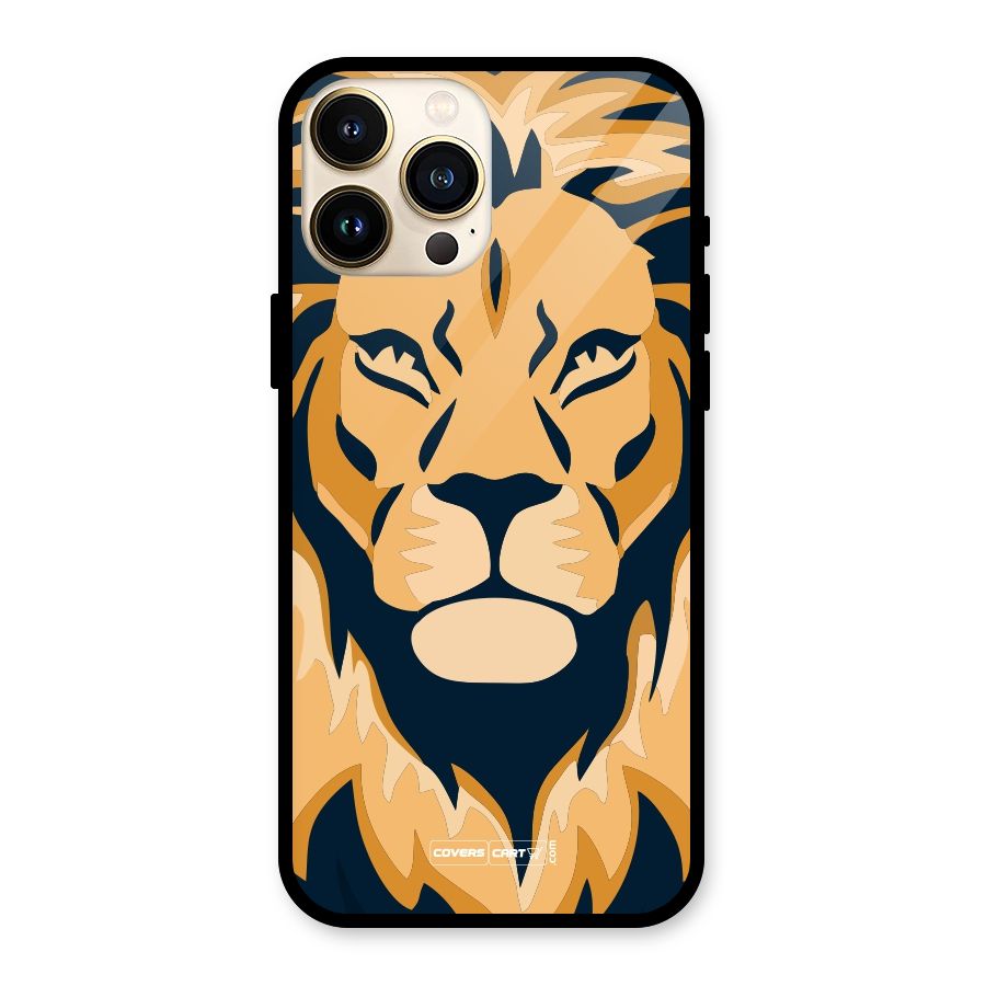 Designer Lion Glass Back Case for iPhone 13 Pro Max