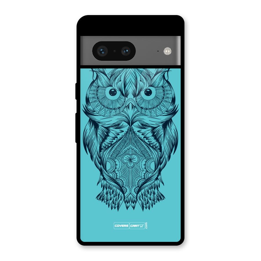 Designer Owl Glass Back Case for Google Pixel 7