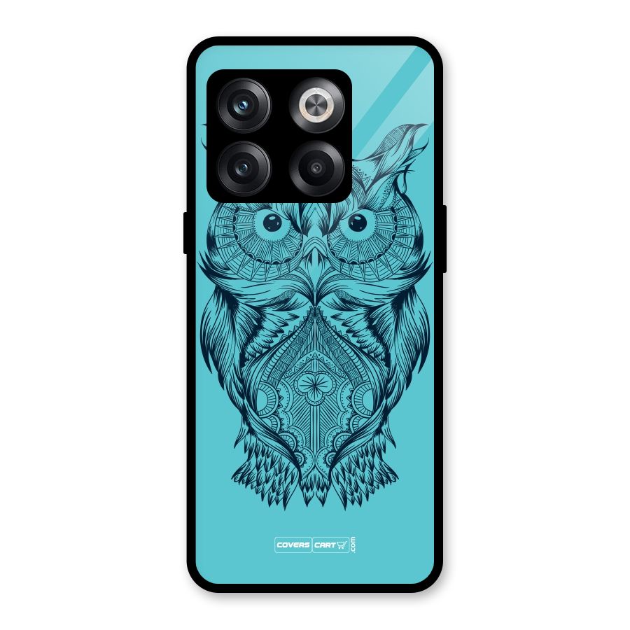 Designer Owl Glass Back Case for OnePlus 10T
