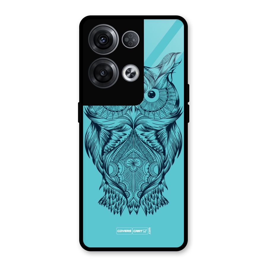 Designer Owl Glass Back Case for Oppo Reno8 Pro 5G