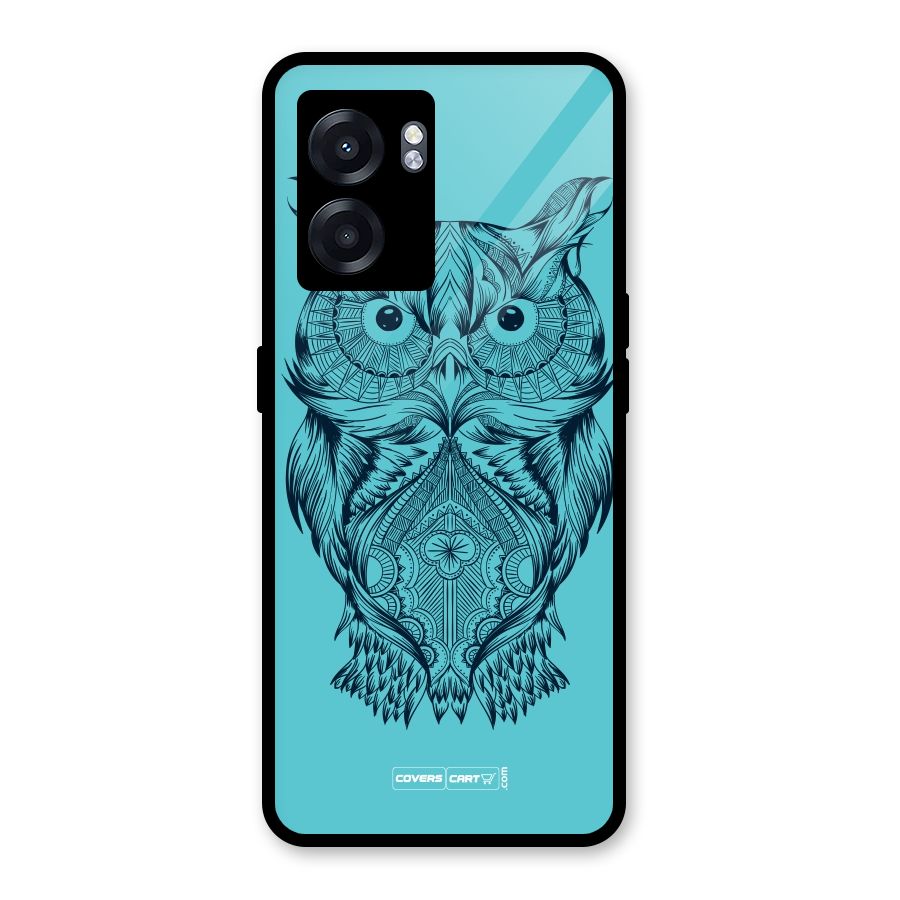 Designer Owl Glass Back Case for Realme Narzo 50 5G