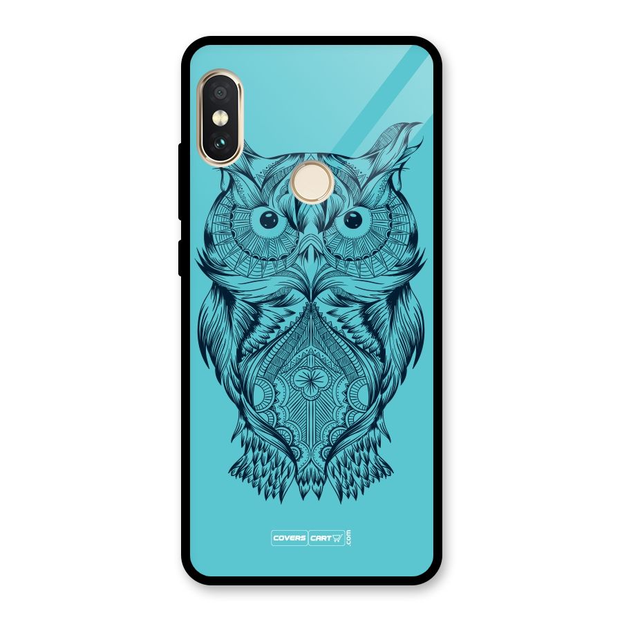 Designer Owl Glass Back Case for Redmi Note 5 Pro