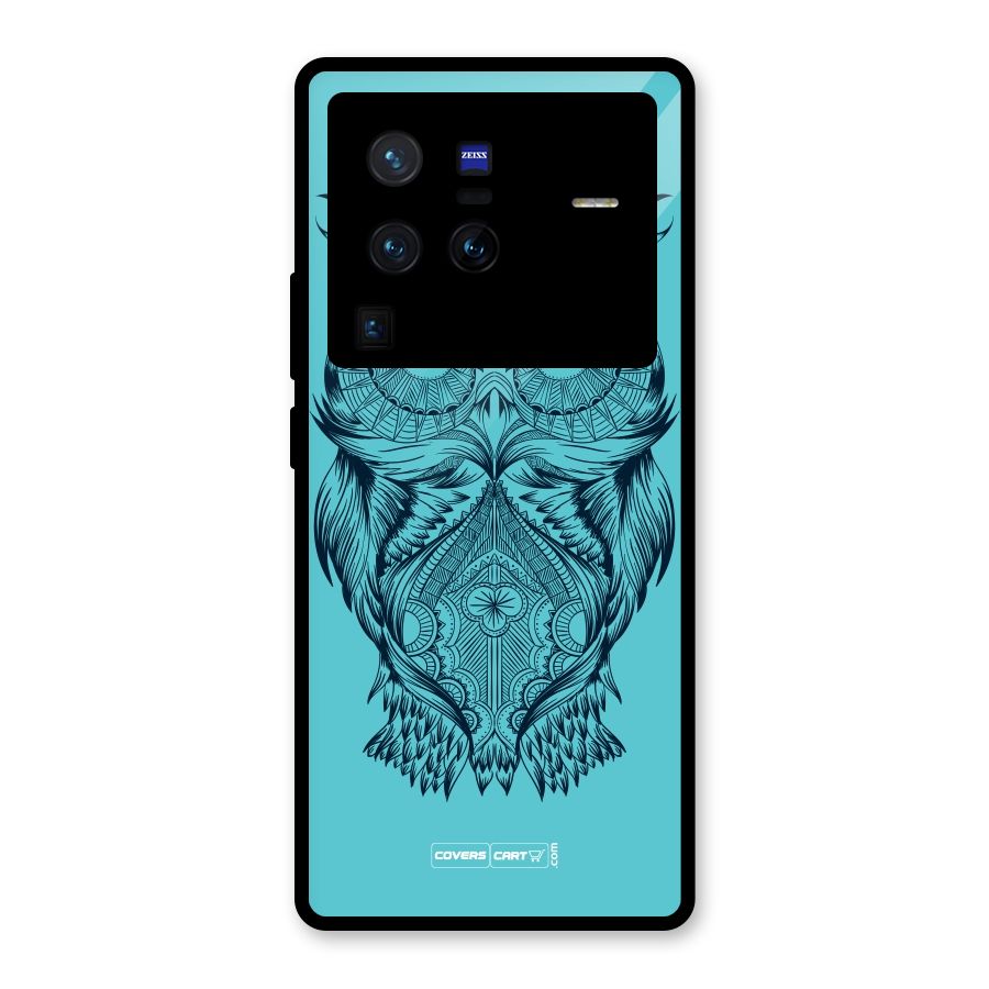 Designer Owl Glass Back Case for Vivo X80 Pro