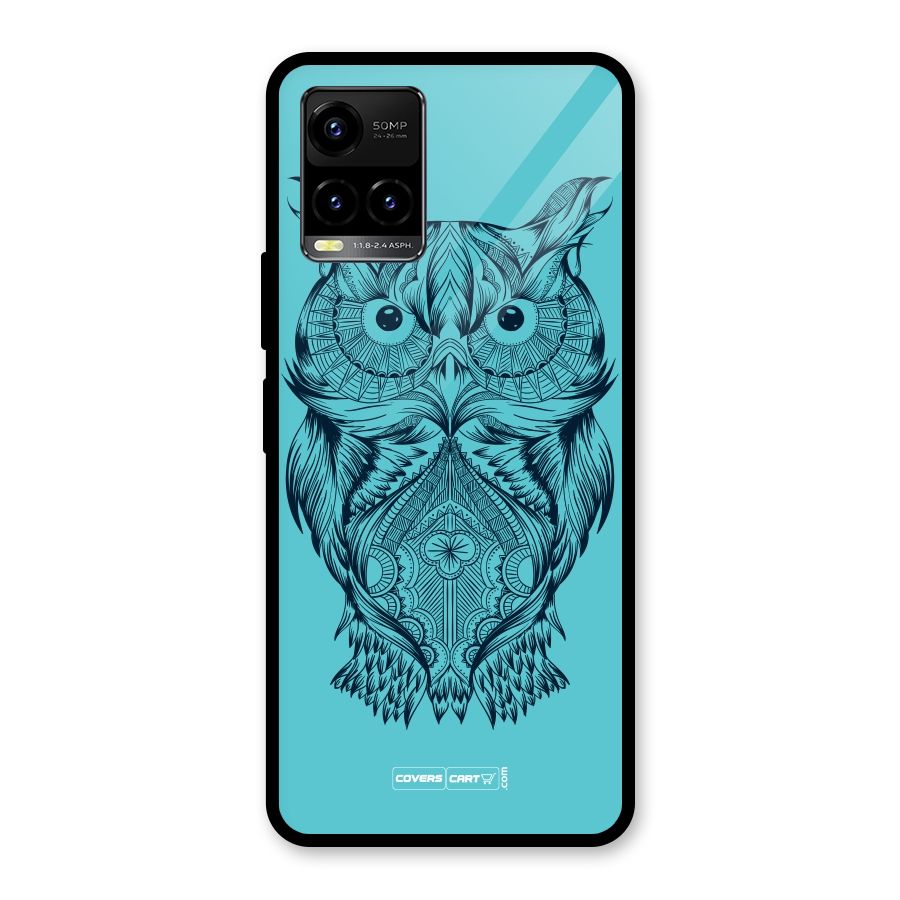 Designer Owl Glass Back Case for Vivo Y21T