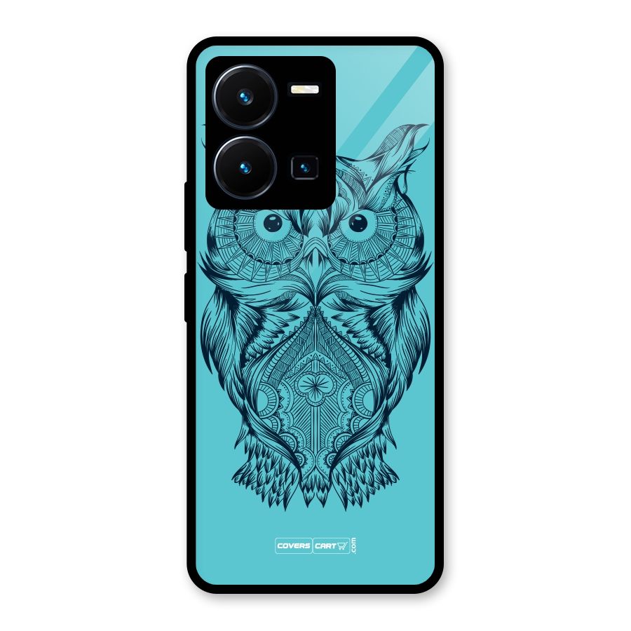 Designer Owl Glass Back Case for Vivo Y35