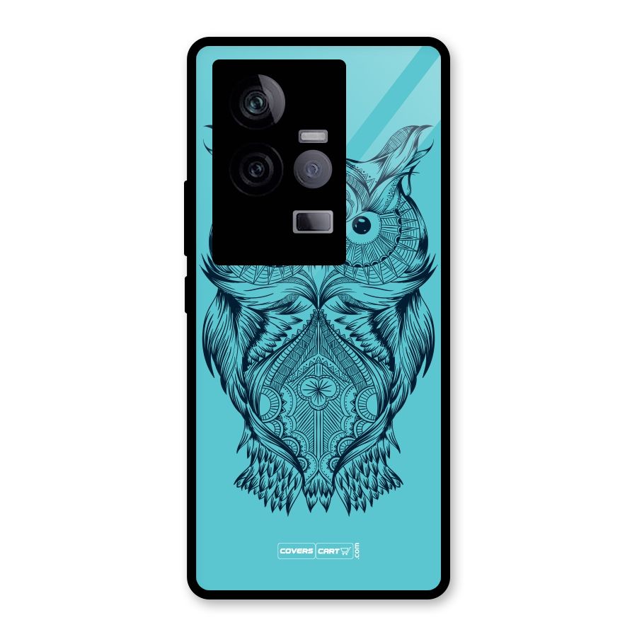 Designer Owl Glass Back Case for Vivo iQOO 11 5G