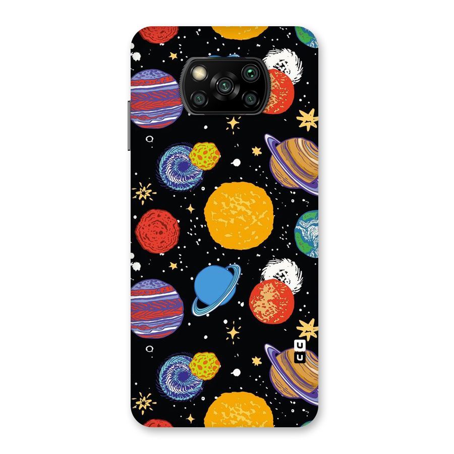 Designer Planets Back Case for Poco X3