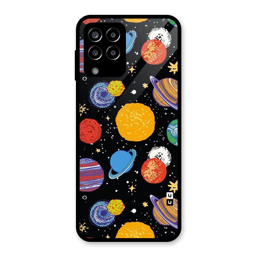 Designer Planets Glass Back Case for Galaxy M33