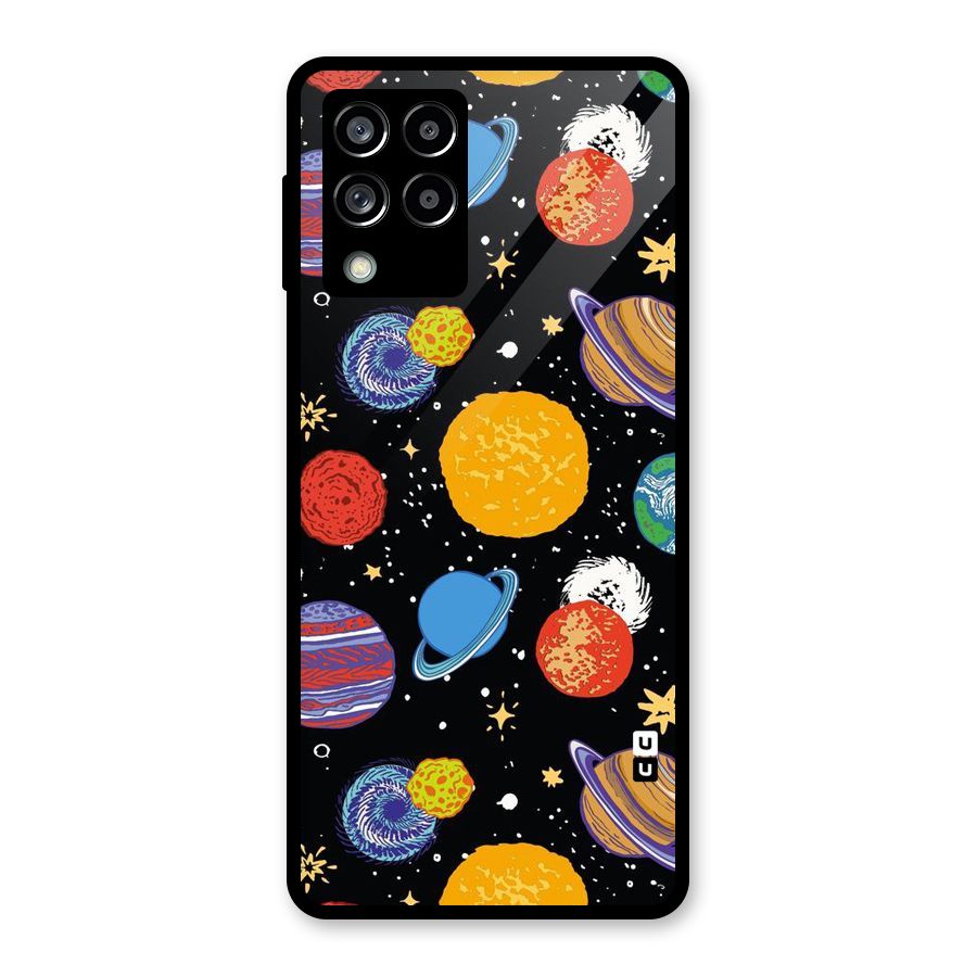 Designer Planets Glass Back Case for Galaxy M53 5G