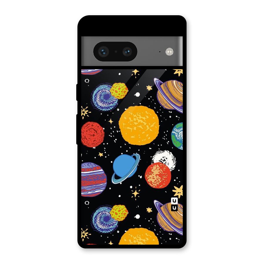 Designer Planets Glass Back Case for Google Pixel 7
