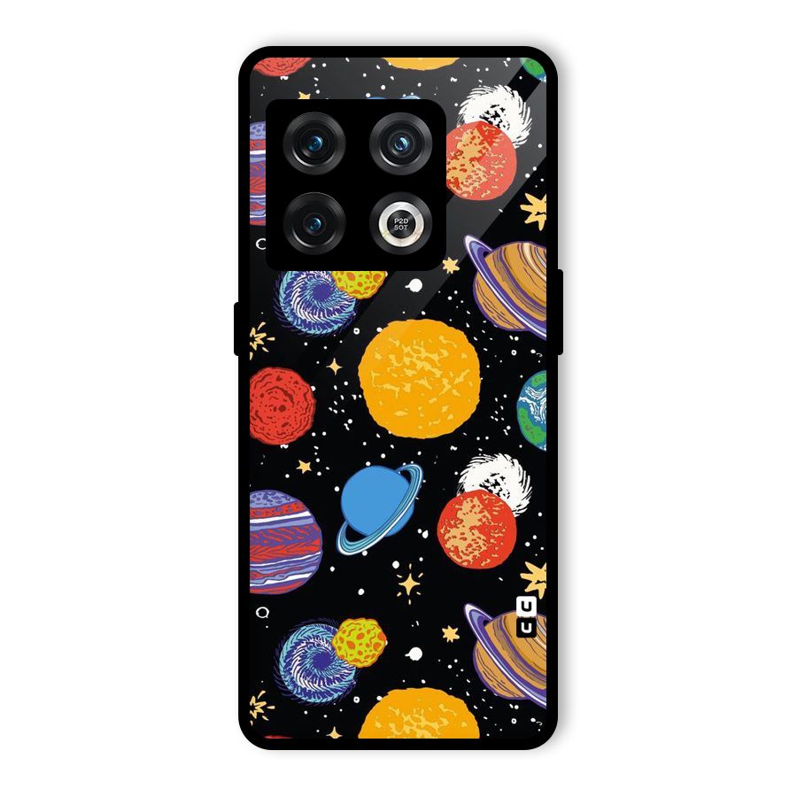 Designer Planets Glass Back Case for OnePlus 10 Pro 5G