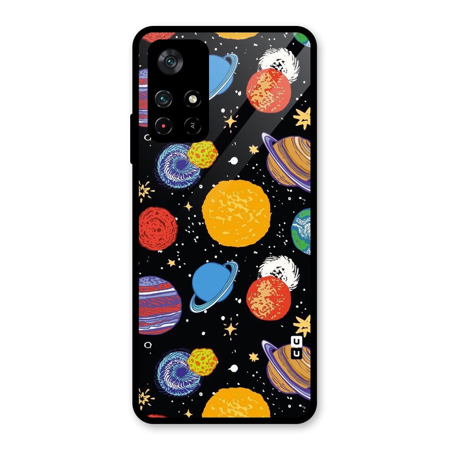 Designer Planets Glass Back Case for Poco M4 Pro 5G
