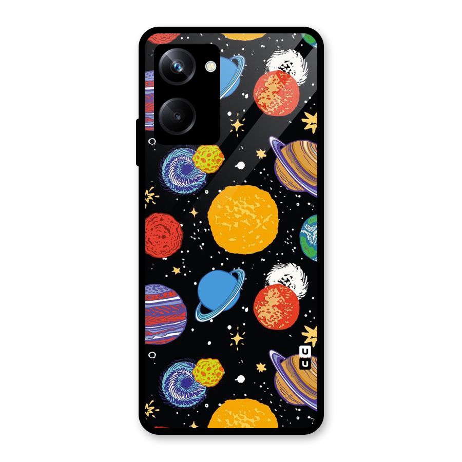 Designer Planets Glass Back Case for Realme 10 Pro