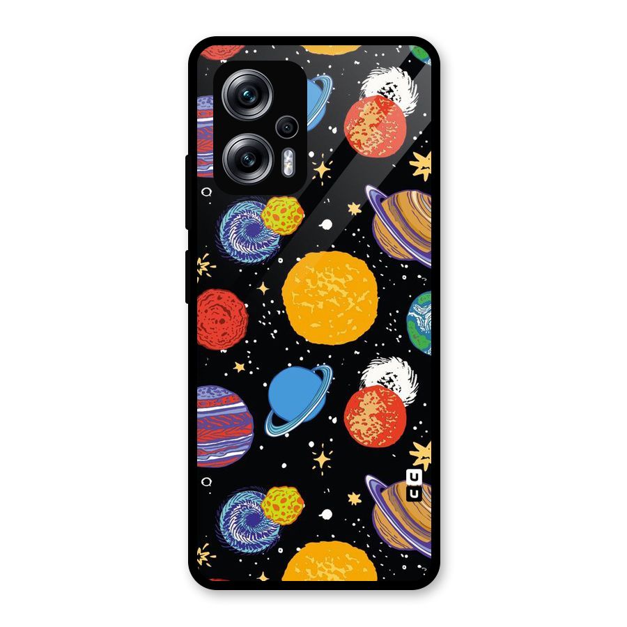 Designer Planets Glass Back Case for Redmi K50i