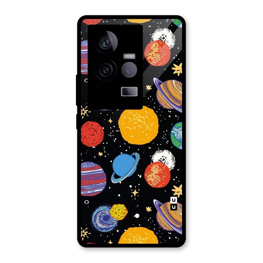 Designer Planets Glass Back Case for Vivo iQOO 11 5G