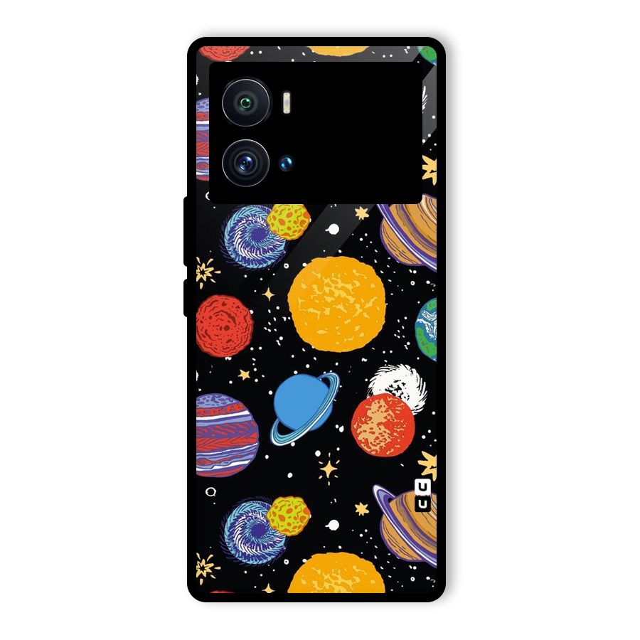Designer Planets Glass Back Case for Vivo iQOO 9 Pro