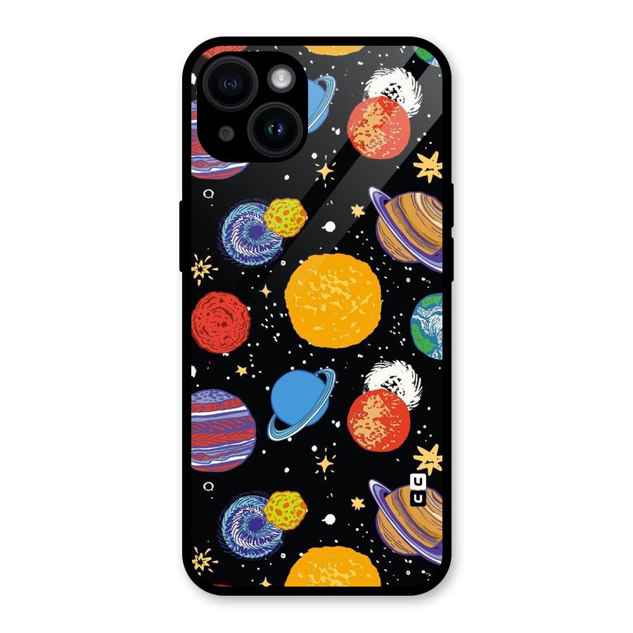 Designer Planets Glass Back Case for iPhone 14