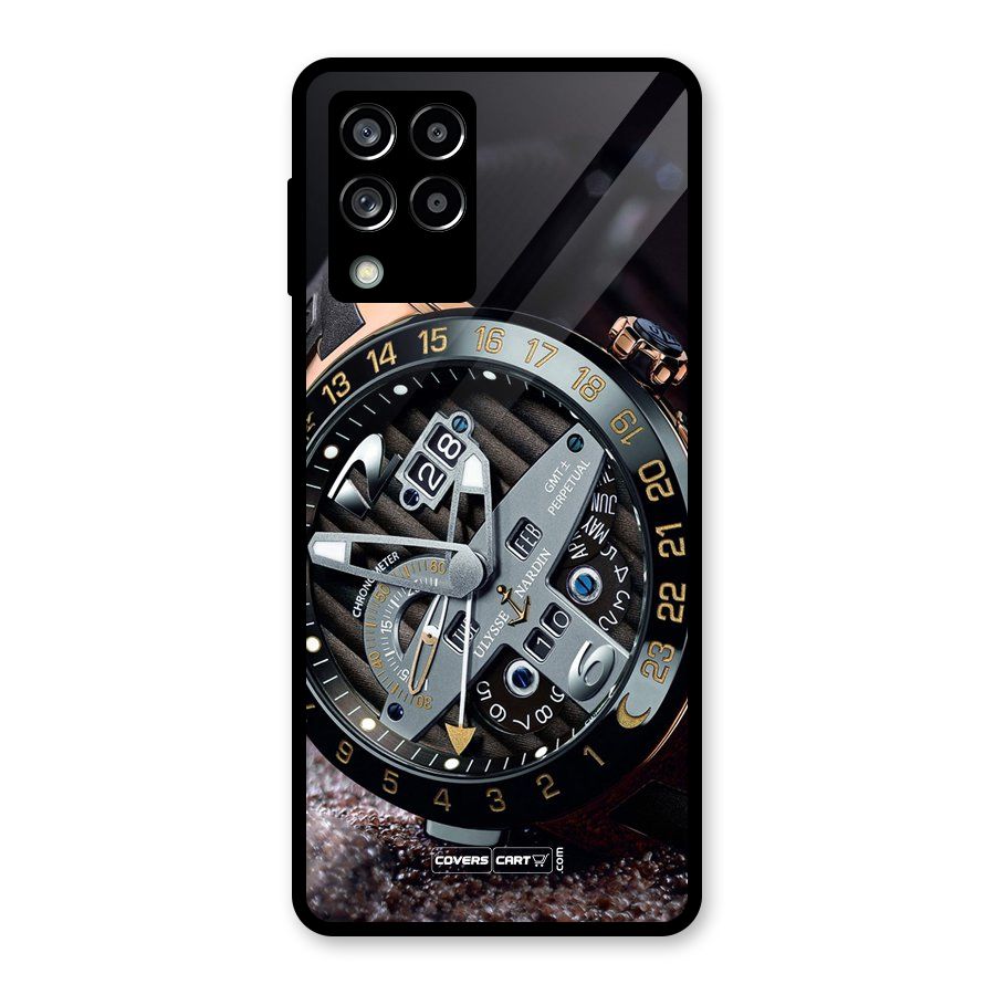 Designer Stylish Watch Glass Back Case for Galaxy M53 5G