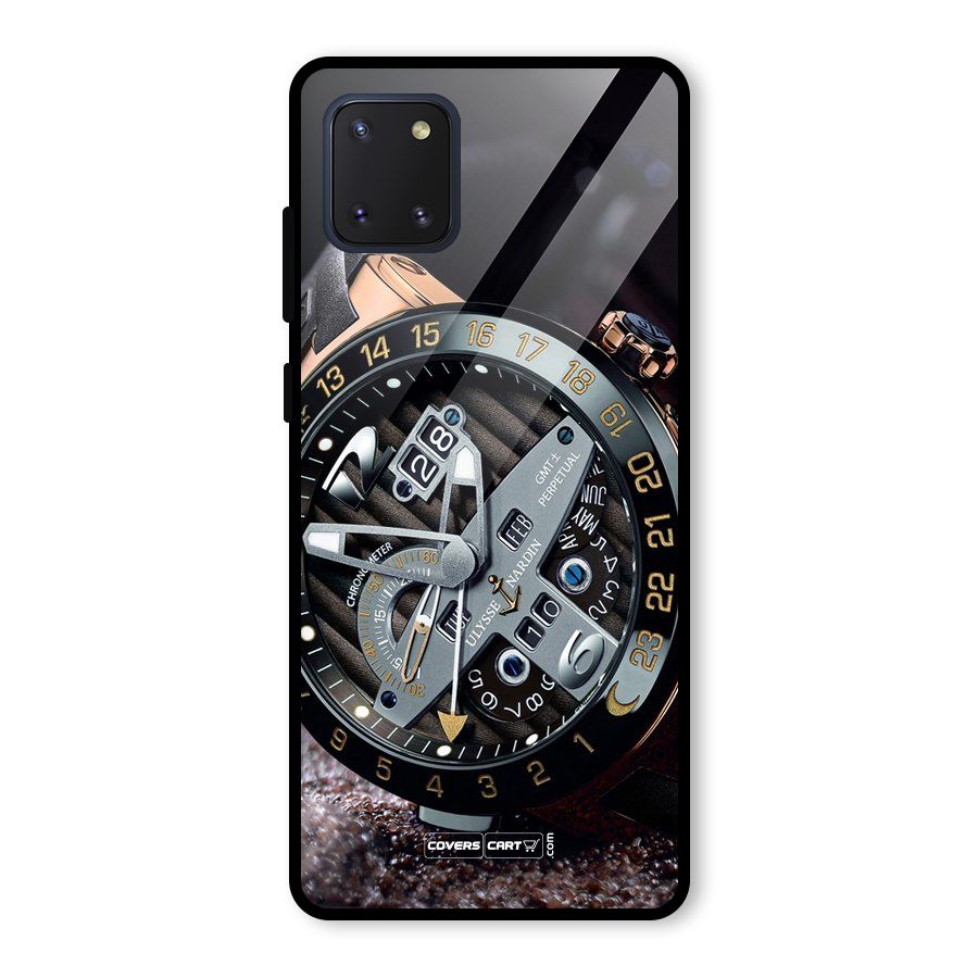 Designer Stylish Watch Glass Back Case for Galaxy Note 10 Lite