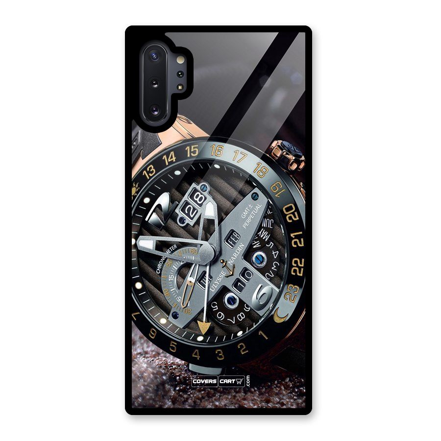 Designer Stylish Watch Glass Back Case for Galaxy Note 10 Plus