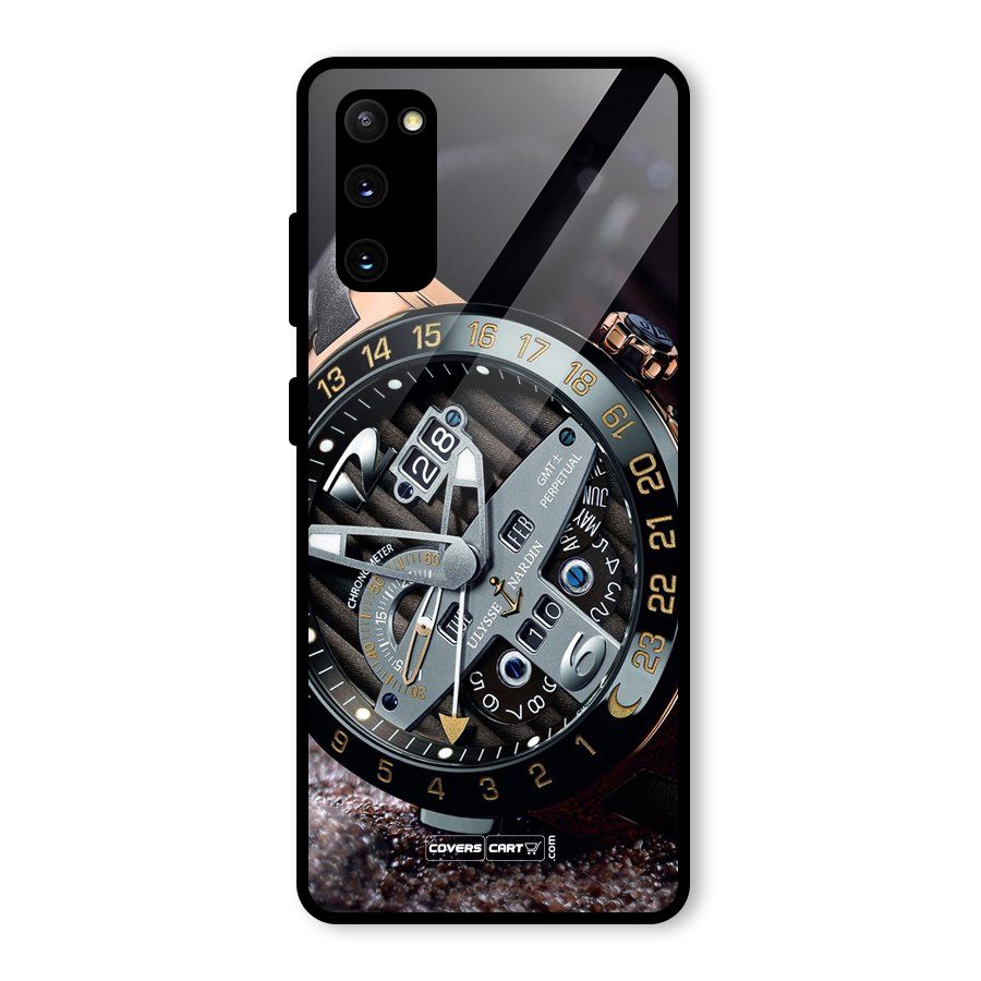 Designer Stylish Watch Glass Back Case for Galaxy S20 FE