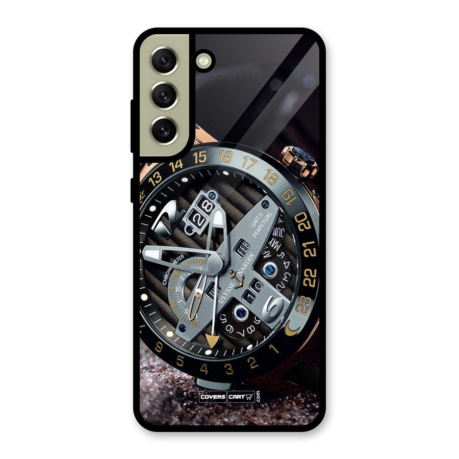 Designer Stylish Watch Glass Back Case for Galaxy S21 FE 5G