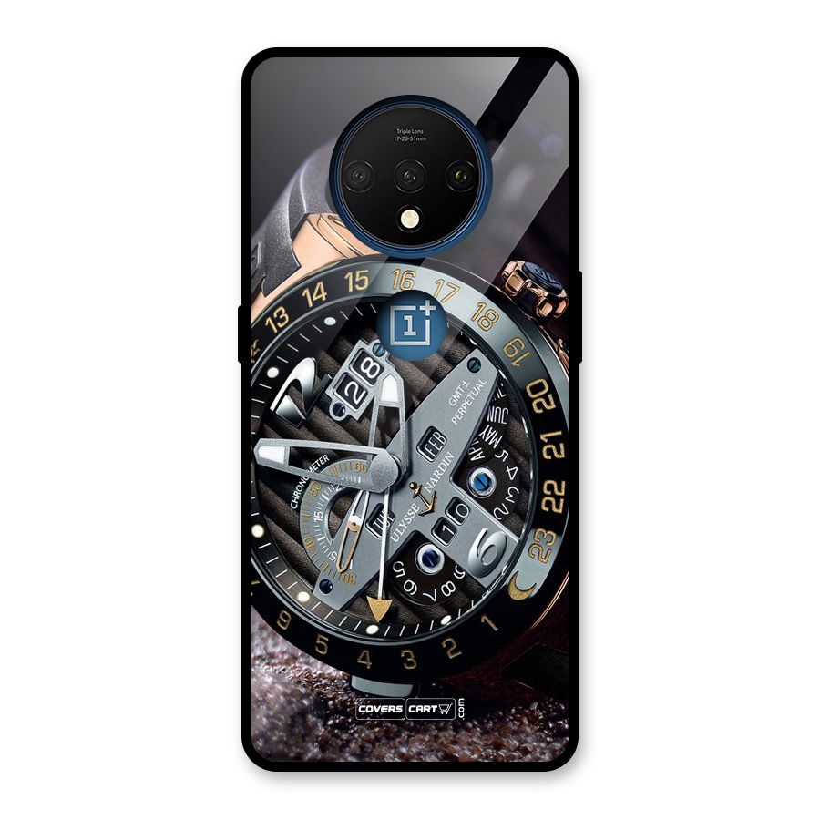 Designer Stylish Watch Glass Back Case for OnePlus 7T