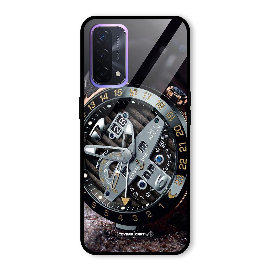 Designer Stylish Watch Glass Back Case for Oppo A74 5G