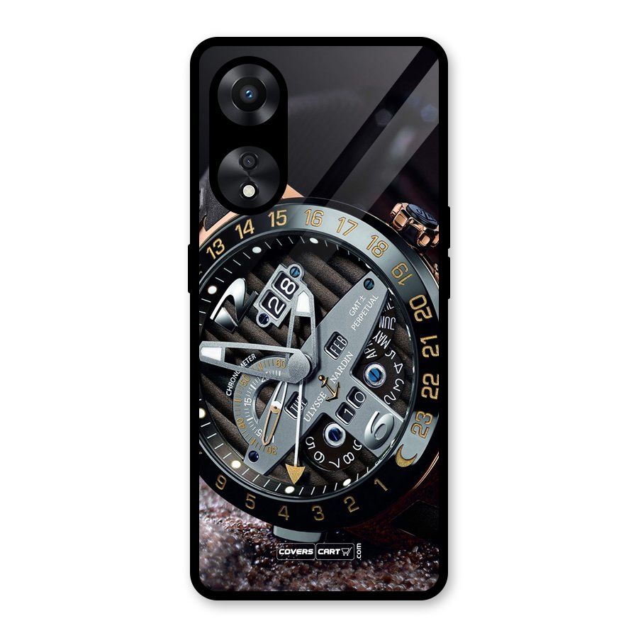 Designer Stylish Watch Glass Back Case for Oppo A78