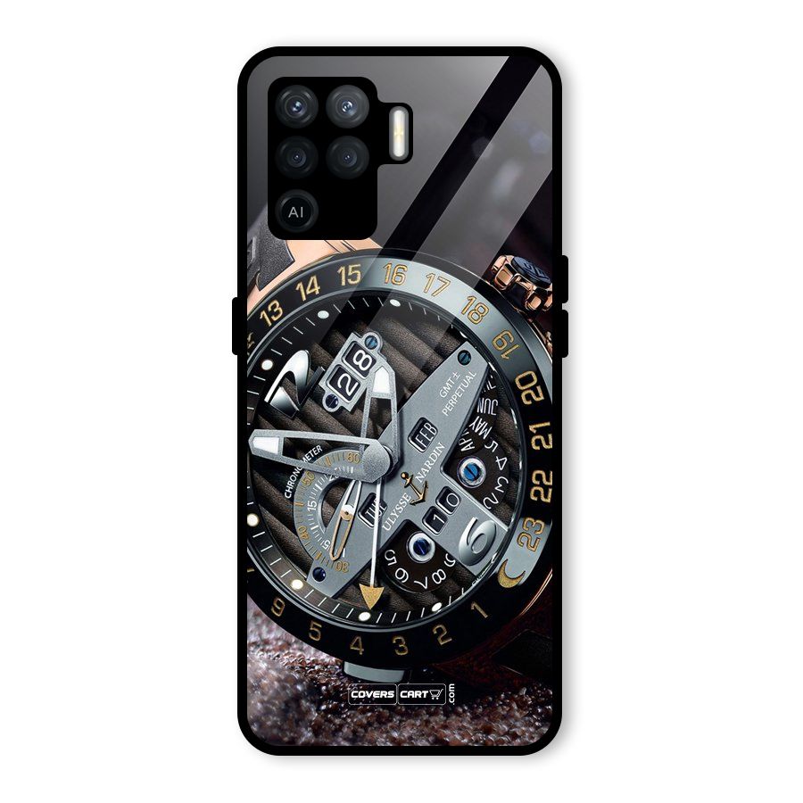 Designer Stylish Watch Glass Back Case for Oppo F19 Pro