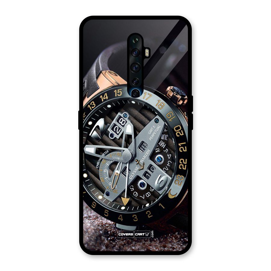 Designer Stylish Watch Glass Back Case for Oppo Reno2 F