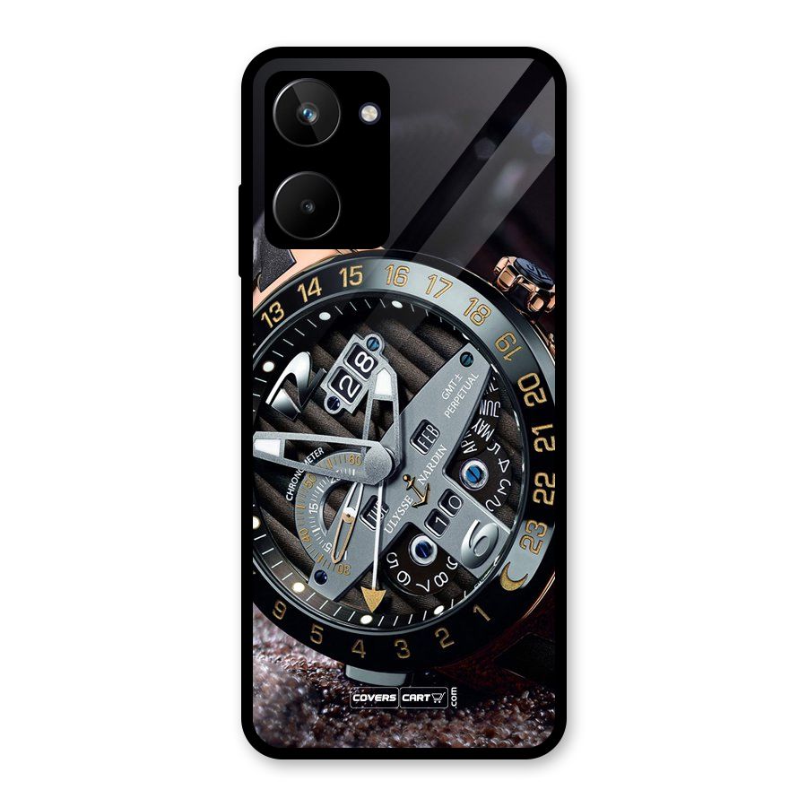 Designer Stylish Watch Glass Back Case for Realme 10