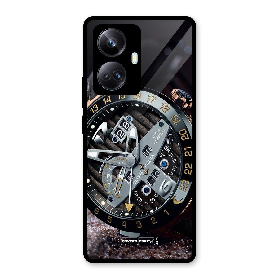 Designer Stylish Watch Glass Back Case for Realme 10 Pro Plus