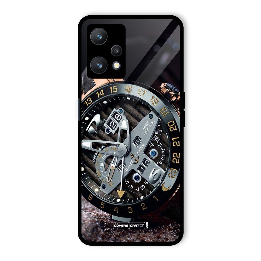 Designer Stylish Watch Glass Back Case for Realme 9 Pro 5G