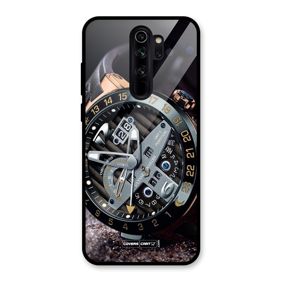 Designer Stylish Watch Glass Back Case for Redmi Note 8 Pro