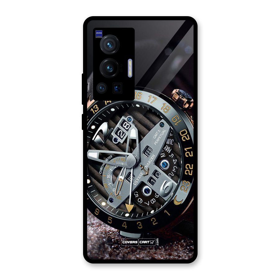 Designer Stylish Watch Glass Back Case for Vivo X70 Pro
